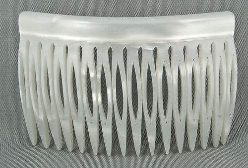 Side-comb pearl-white - 8 cm