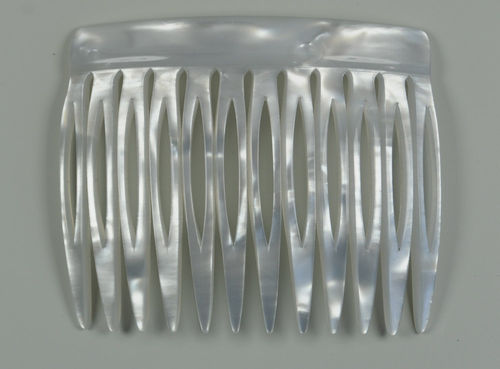 Side-comb pearl-white - 6 cm