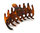 Hair-clip brown - mat  9 cm