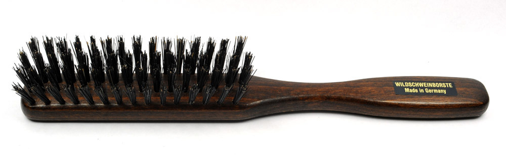 Haarbürste Buchenholz nussbraun 21,5 x 2,5 cm