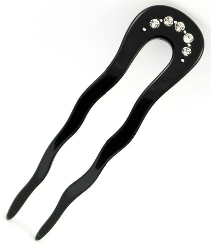 hair-pin black, with strass